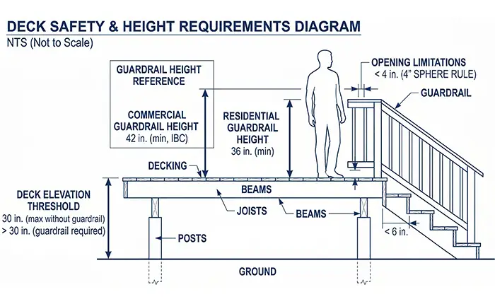 Requirements for the Height of Deck Railings